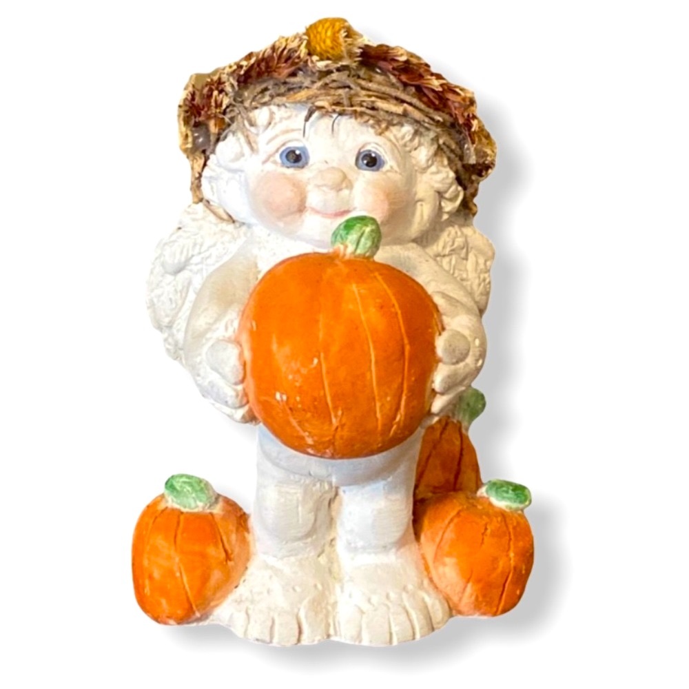 Vintage 1993 • Dreamsicles Cast Art • Pumpkin Patch Cherub